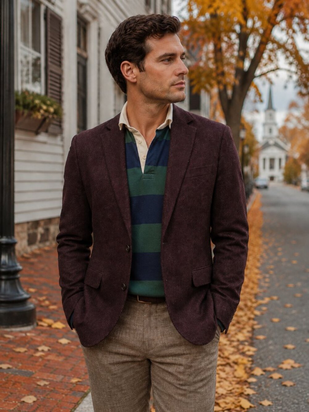 Hackett London Wine/Burgundy 100% Wool Jacket/Sports Coat